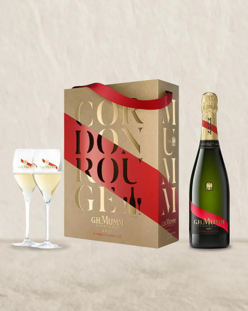 Mumm Cordon Rouge Flute Gift Set – Champagne Gallery Mumm Cordon Rouge Flute Gift Set – Champagne Gallery