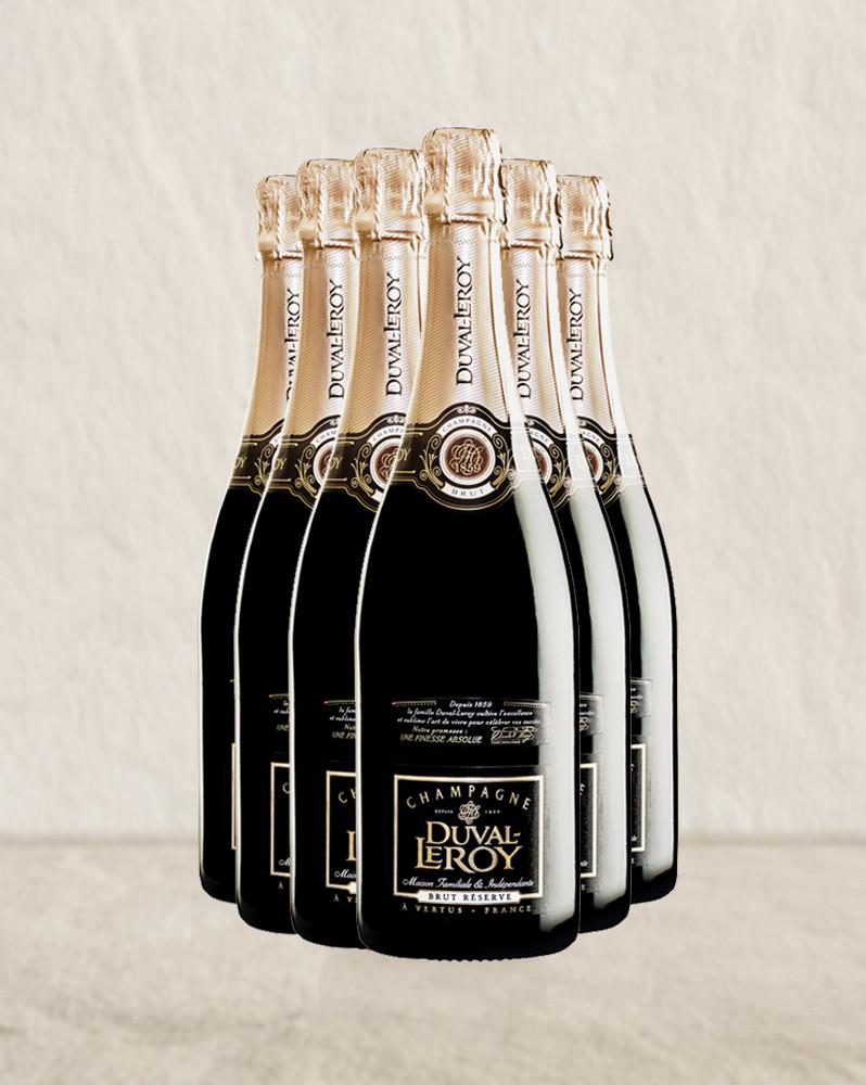 Duval Leroy Brut NV 6 pack + petite flutes