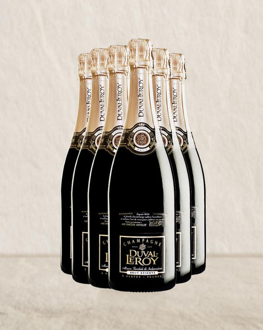 Duval Leroy Brut NV 6 pack + petite flutes
